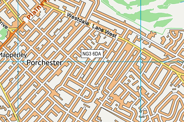 NG3 6DA map - OS VectorMap District (Ordnance Survey)