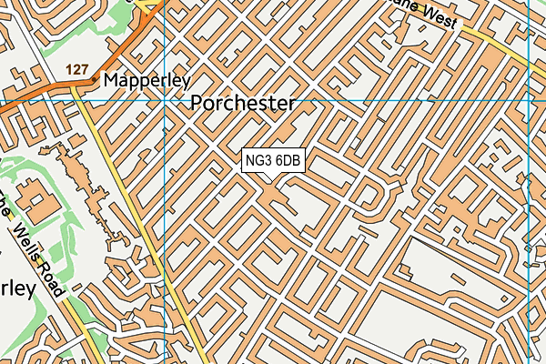 NG3 6DB map - OS VectorMap District (Ordnance Survey)