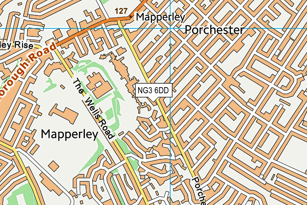 NG3 6DD map - OS VectorMap District (Ordnance Survey)