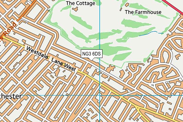 NG3 6DS map - OS VectorMap District (Ordnance Survey)