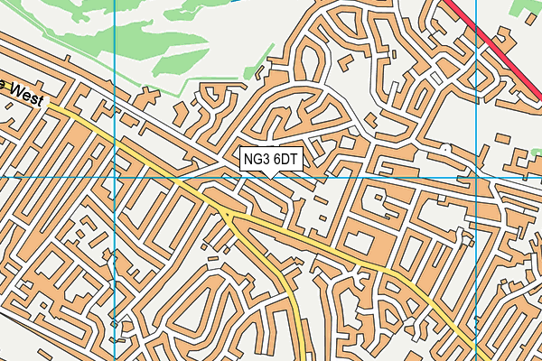 NG3 6DT map - OS VectorMap District (Ordnance Survey)