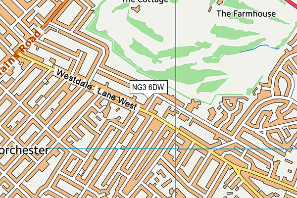 NG3 6DW map - OS VectorMap District (Ordnance Survey)
