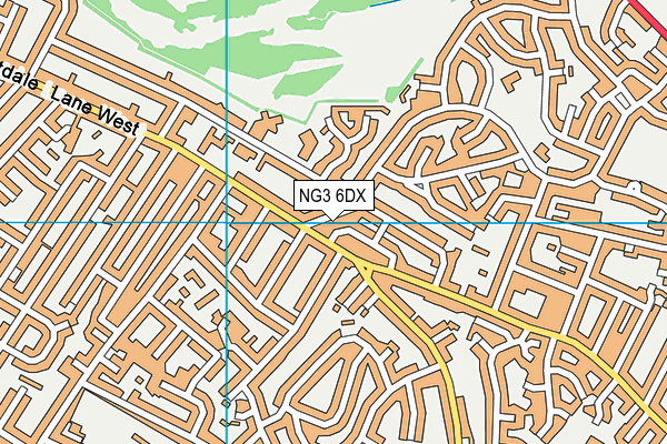 NG3 6DX map - OS VectorMap District (Ordnance Survey)