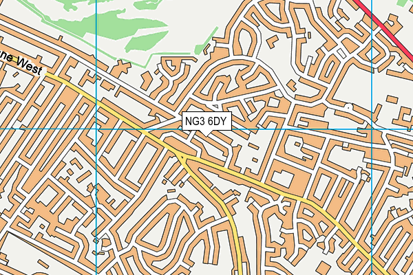 NG3 6DY map - OS VectorMap District (Ordnance Survey)