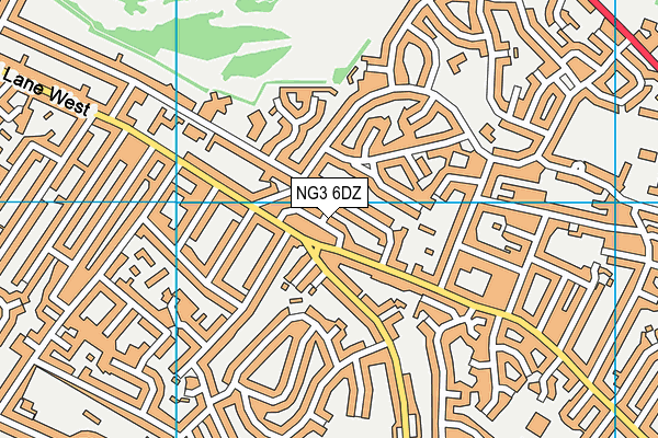 NG3 6DZ map - OS VectorMap District (Ordnance Survey)