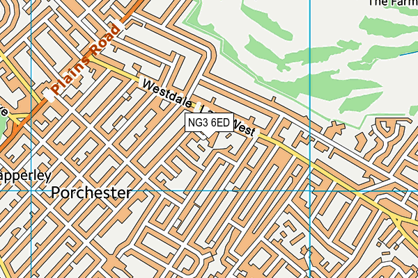 NG3 6ED map - OS VectorMap District (Ordnance Survey)