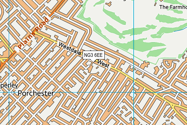 NG3 6EE map - OS VectorMap District (Ordnance Survey)