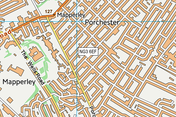 NG3 6EF map - OS VectorMap District (Ordnance Survey)