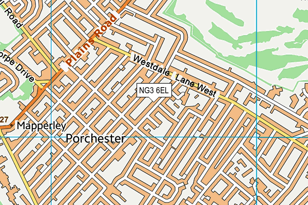 NG3 6EL map - OS VectorMap District (Ordnance Survey)