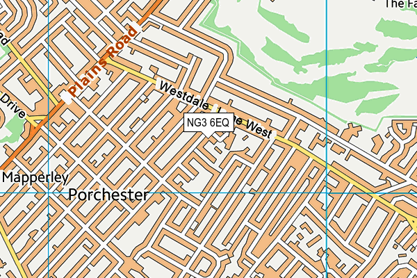 NG3 6EQ map - OS VectorMap District (Ordnance Survey)