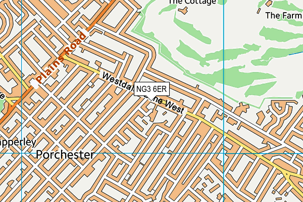 NG3 6ER map - OS VectorMap District (Ordnance Survey)