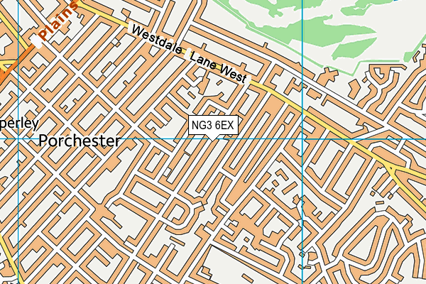 NG3 6EX map - OS VectorMap District (Ordnance Survey)