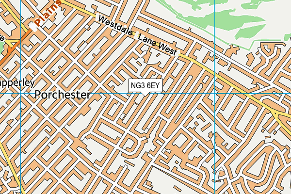 NG3 6EY map - OS VectorMap District (Ordnance Survey)