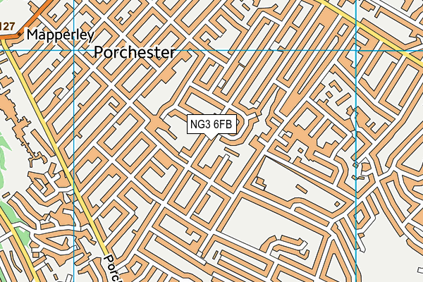 NG3 6FB map - OS VectorMap District (Ordnance Survey)