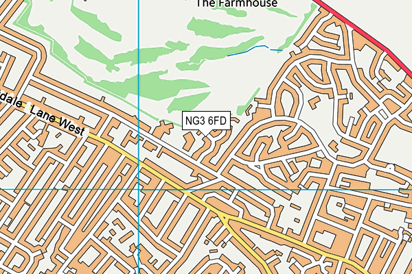 NG3 6FD map - OS VectorMap District (Ordnance Survey)