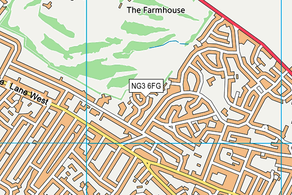 NG3 6FG map - OS VectorMap District (Ordnance Survey)