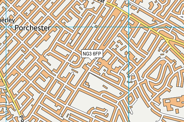 NG3 6FP map - OS VectorMap District (Ordnance Survey)