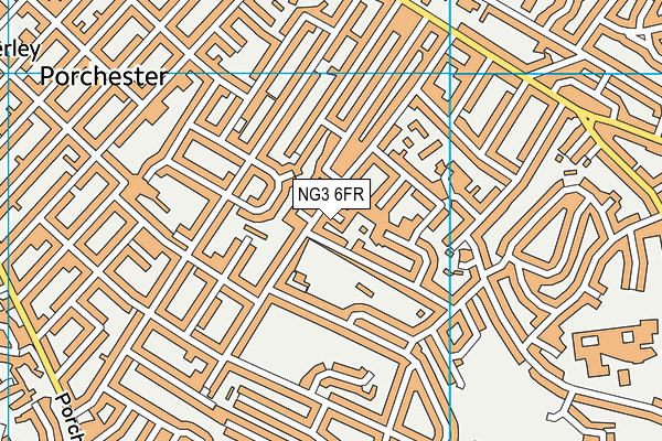 NG3 6FR map - OS VectorMap District (Ordnance Survey)