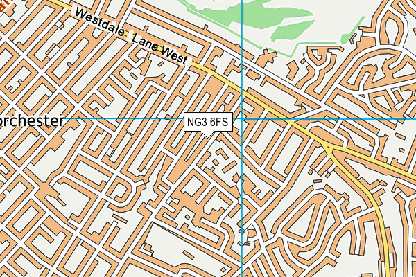 NG3 6FS map - OS VectorMap District (Ordnance Survey)