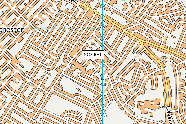 NG3 6FT map - OS VectorMap District (Ordnance Survey)