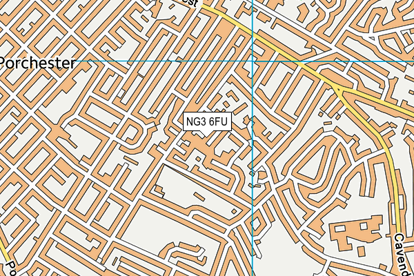 NG3 6FU map - OS VectorMap District (Ordnance Survey)