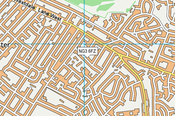 NG3 6FZ map - OS VectorMap District (Ordnance Survey)