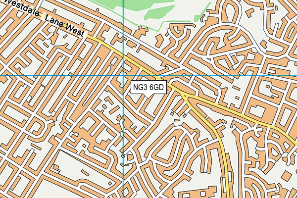 NG3 6GD map - OS VectorMap District (Ordnance Survey)