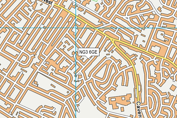NG3 6GE map - OS VectorMap District (Ordnance Survey)