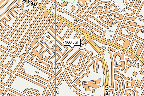 NG3 6GF map - OS VectorMap District (Ordnance Survey)