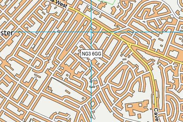 NG3 6GG map - OS VectorMap District (Ordnance Survey)