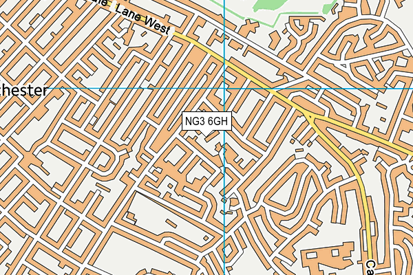 NG3 6GH map - OS VectorMap District (Ordnance Survey)