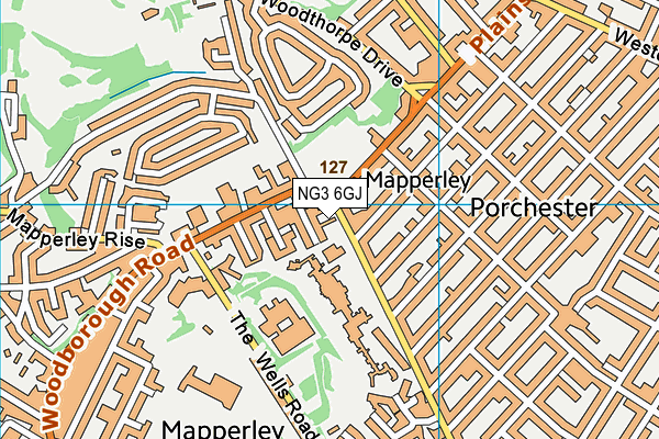 NG3 6GJ map - OS VectorMap District (Ordnance Survey)