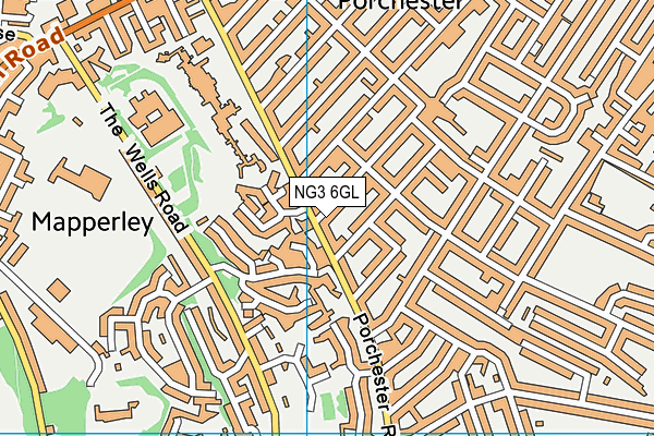 NG3 6GL map - OS VectorMap District (Ordnance Survey)