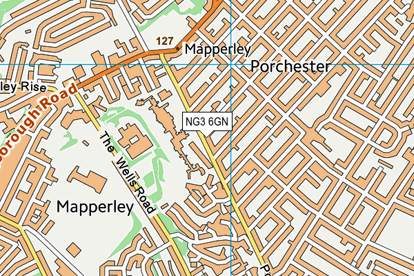 NG3 6GN map - OS VectorMap District (Ordnance Survey)