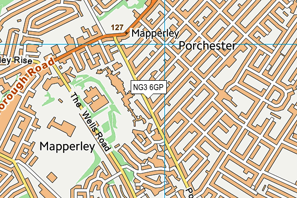 NG3 6GP map - OS VectorMap District (Ordnance Survey)