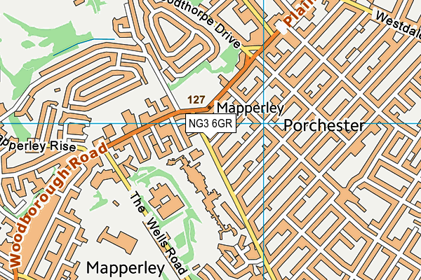 NG3 6GR map - OS VectorMap District (Ordnance Survey)