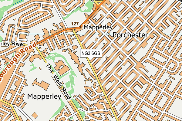 NG3 6GS map - OS VectorMap District (Ordnance Survey)