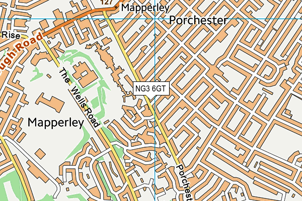 NG3 6GT map - OS VectorMap District (Ordnance Survey)