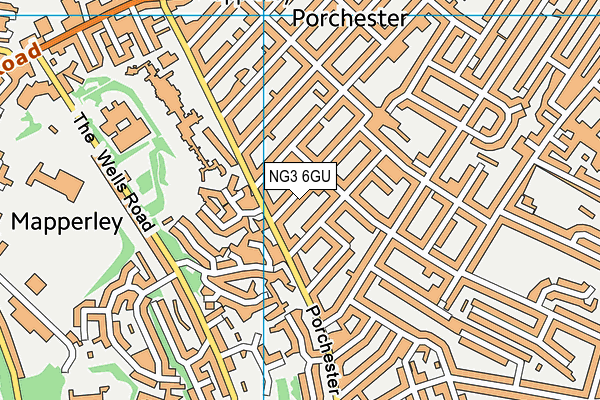 NG3 6GU map - OS VectorMap District (Ordnance Survey)