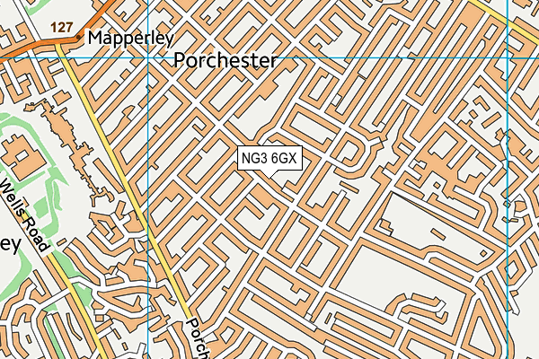 NG3 6GX map - OS VectorMap District (Ordnance Survey)