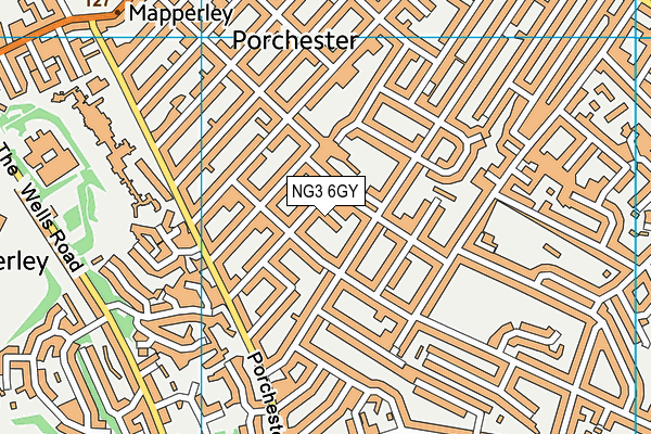 NG3 6GY map - OS VectorMap District (Ordnance Survey)