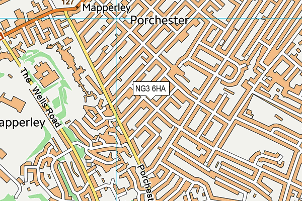 NG3 6HA map - OS VectorMap District (Ordnance Survey)