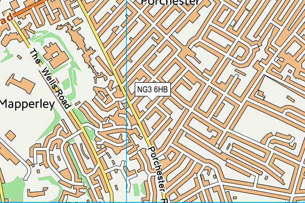 NG3 6HB map - OS VectorMap District (Ordnance Survey)