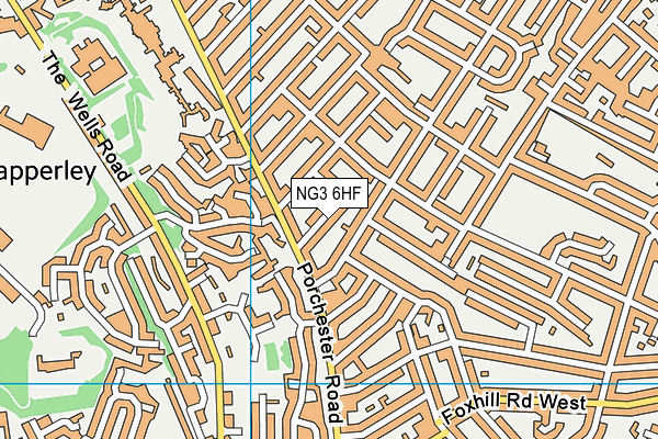 NG3 6HF map - OS VectorMap District (Ordnance Survey)