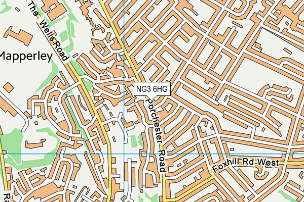NG3 6HG map - OS VectorMap District (Ordnance Survey)
