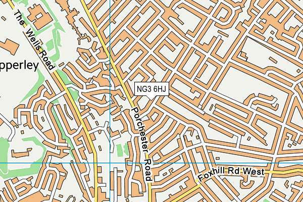 NG3 6HJ map - OS VectorMap District (Ordnance Survey)