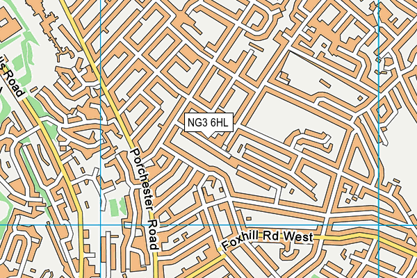 NG3 6HL map - OS VectorMap District (Ordnance Survey)