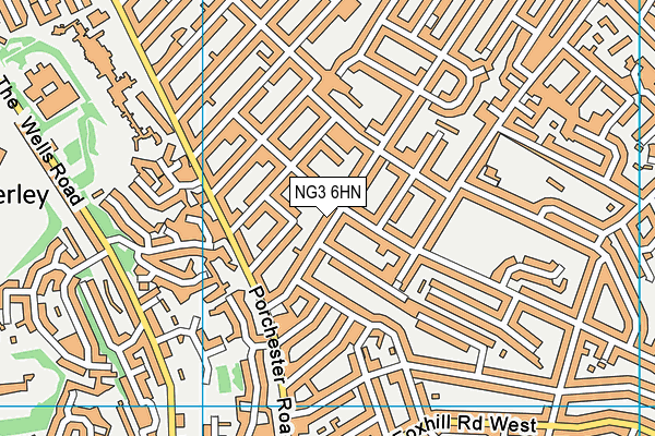 NG3 6HN map - OS VectorMap District (Ordnance Survey)