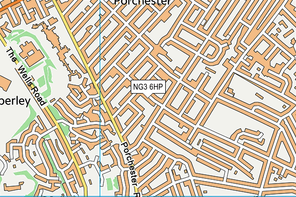 NG3 6HP map - OS VectorMap District (Ordnance Survey)