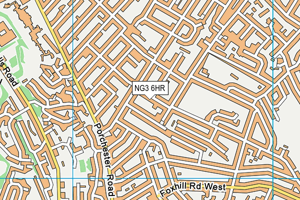 NG3 6HR map - OS VectorMap District (Ordnance Survey)